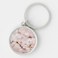 Porte - clé blanc de Bokeh de fleurs de cerisier