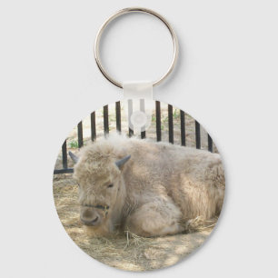 Porte-clés Porte - clé blanc de buffle