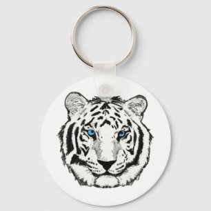 Porte-clés Porte - clé blanc de tigre
