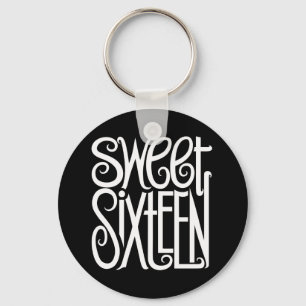 Porte-clés Porte - clé blanc Sweet sixteen