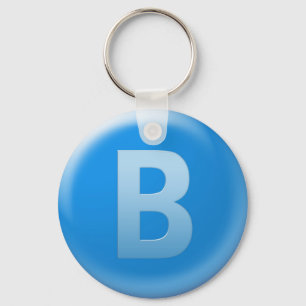 Porte-clés porte - clé bleu cool, lettre B