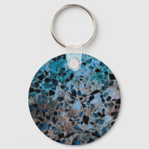 Porte-clés Porte - clé bleu de granit