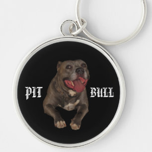 Porte-clés Porte - clé bleu de Pitbull de nez