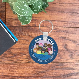 Porte-clés Porte - clé bleu féministe Pro-Choice