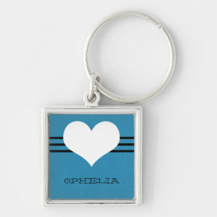 Porte-clés Porte - clé Blue Modern Heart Premium