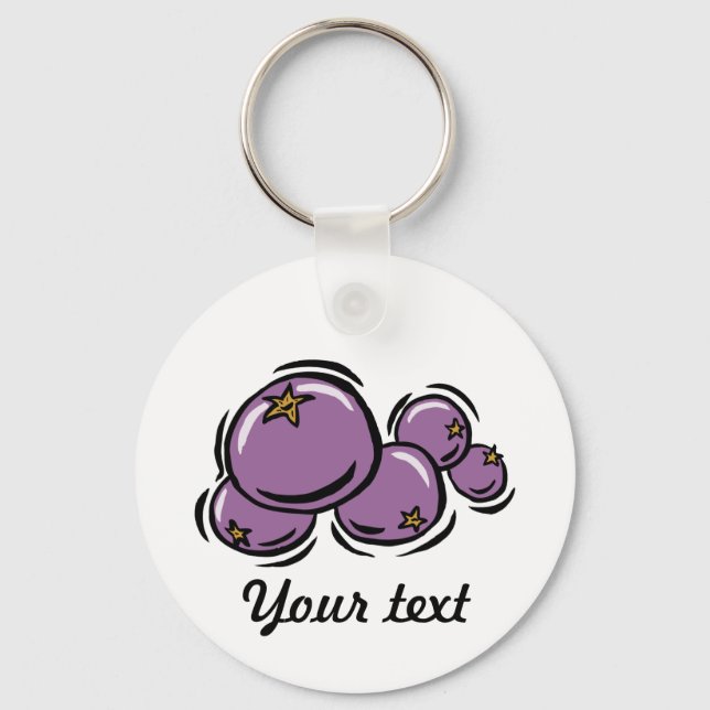 Porte-clés Porte - clé Blueberry personnalisable (LIGHT) (Recto)