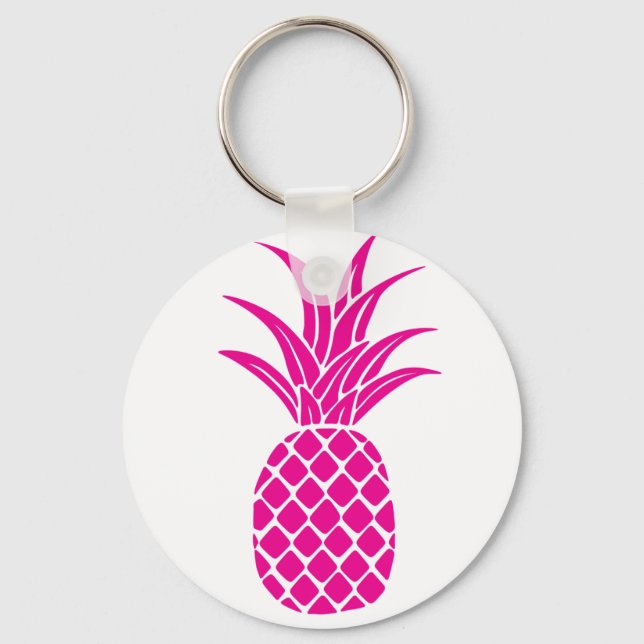 Porte-clés Porte - clé Bouton rose vif (Recto)