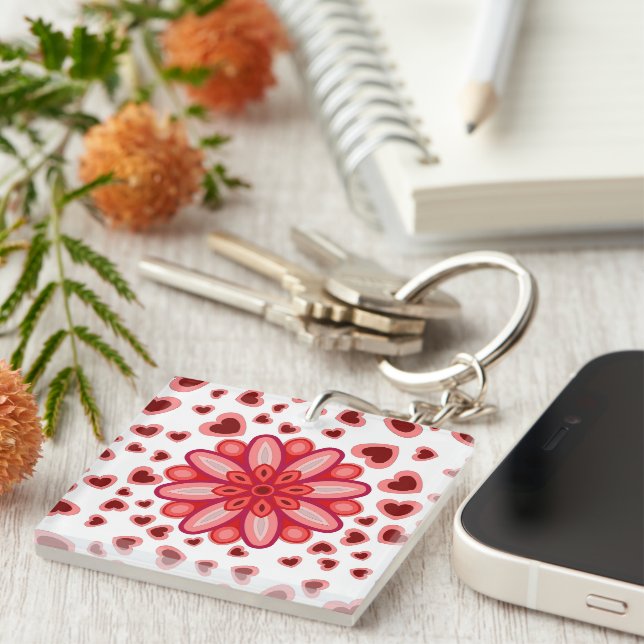 PORTE-CLÉS PORTE - CLÉ CADEAU D'ANNIVERSAIRE VALENTINE DU COE (Devant Droit)