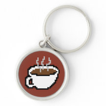 porte - clé café 8 bits