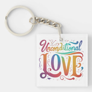 Porte-clés Porte - clé Carré d'amour inconditionnel