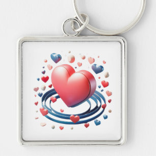 Porte-clés Porte - clé Carré personnalisable - Art Remplaçabl