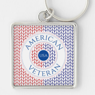 Porte-clés PORTE - CLÉ Carré Premium AMERICAN VETERAN