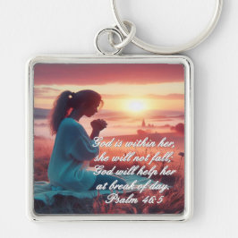 Porte-clés porte - clé Carré Premium "Inspirer la foi"