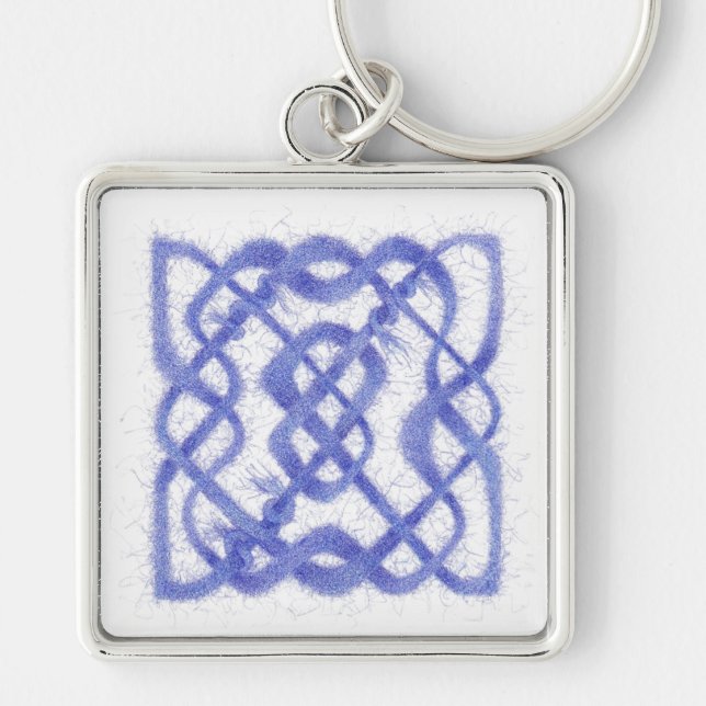 Porte-clés PORTE - CLÉ Carré VIOLET CELTIC KNOT Premium (Devant)