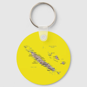 Porte-clés Porte - clé Carte de Nouvelle-Calédonie