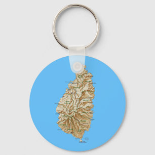 Porte-clés Porte - clé Carte Sainte-Lucie