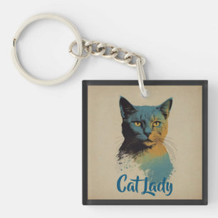 Porte-clés Porte - clé Cat Lady