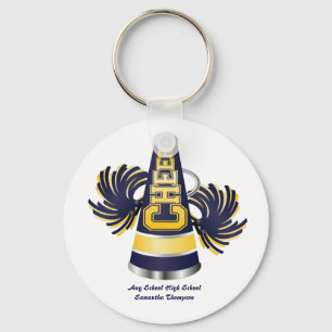 Porte-clés Porte - clé Cheerleading bleu et jaune