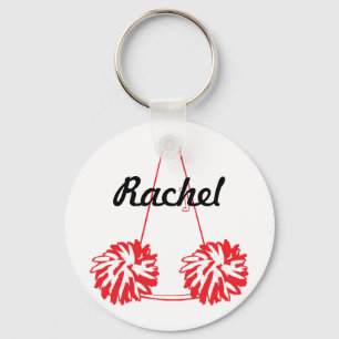 Porte-clés Porte - clé Cheerleading rouge fait sur commande
