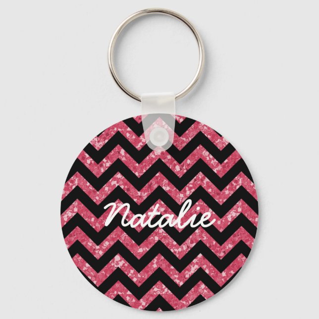 Porte-clés Porte - clé Chevron Parties scintillant Look (Recto)