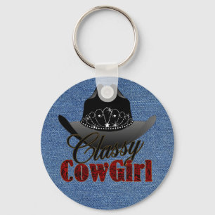 Porte-clés Porte - clé chic de la Reine de rodéo de cow-gir