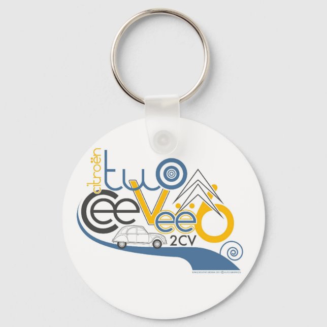 Porte-clés Porte - clé Citroen 2CV (Recto)