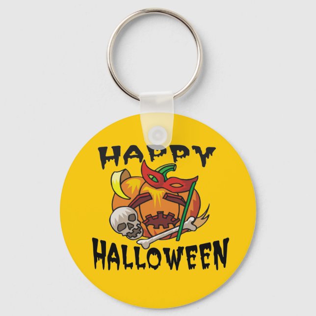 Porte-clés Porte - clé Citrouille du parti Halloween (Recto)