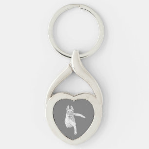 Porte-clés Porte - clé Coeur Malinois Belge Pencil