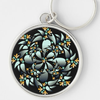 Porte-clés Porte - clé, conception florale mignonne, gris