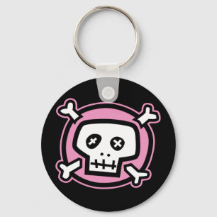 Porte-clés Porte - clé crâne rose