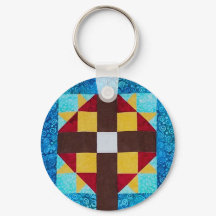 Porte - clé croisé quadrillé