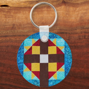 Porte-clés Porte - clé croisé quadrillé
