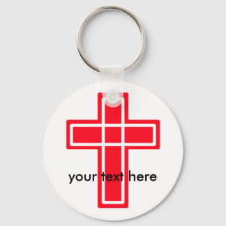 Porte-clés Porte - clé croix rouge et blanche