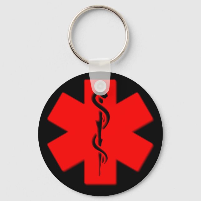 Porte-clés porte - clé d'alerte Médicale (Recto)