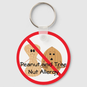 Porte-clés Porte - clé d'allergie aux arachides et aux noix 