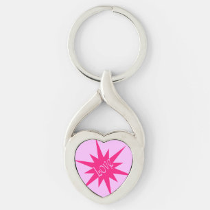 Porte-clés Porte - clé d'amour en forme de coeur