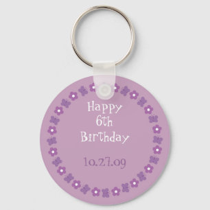 Porte-clés Porte - clé d'anniversaire de sobriété de fleur