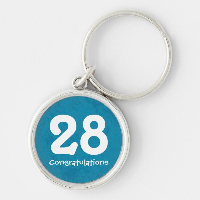 Porte-clés Porte - clé d'anniversaire Turquoise (Devant)
