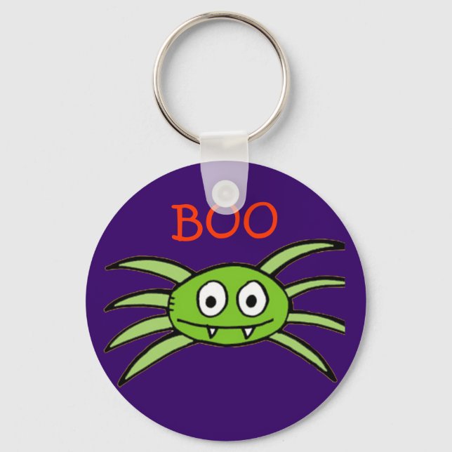 Porte-clés Porte - clé d'Araignée Verte d'Halloween (Recto)