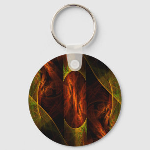 Porte-clés Porte - clé d'art Abstrait de la jungle mystique