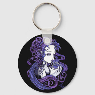 Porte-clés Porte - clé d'art d'ange de boule de cristal de