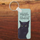 Porte-clés Porte - clé d'art de chat noir personnalisé (Front)