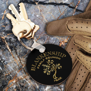 Porte-clés Porte - clé d'art de l'Arbre d'or noir de la famil