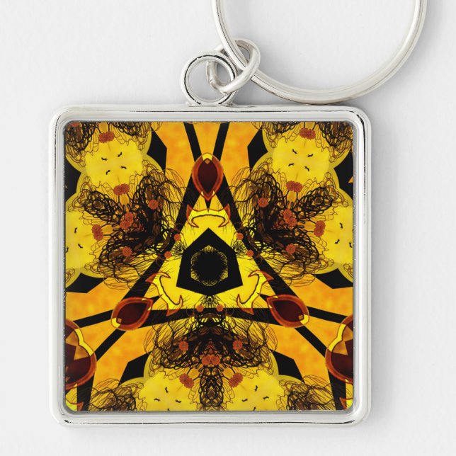 Porte-clés Porte - clé d'art géométrique triangle (Devant)