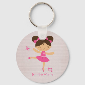 Porte-clés Porte - clé de ballerine marron personnalisé