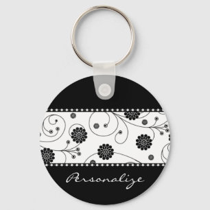 Porte-clés Porte - clé de bannière de fleur de bois d'ébè