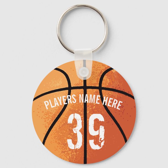 Porte-clés Porte - clé de basket-ball (personnalisable) (Recto)