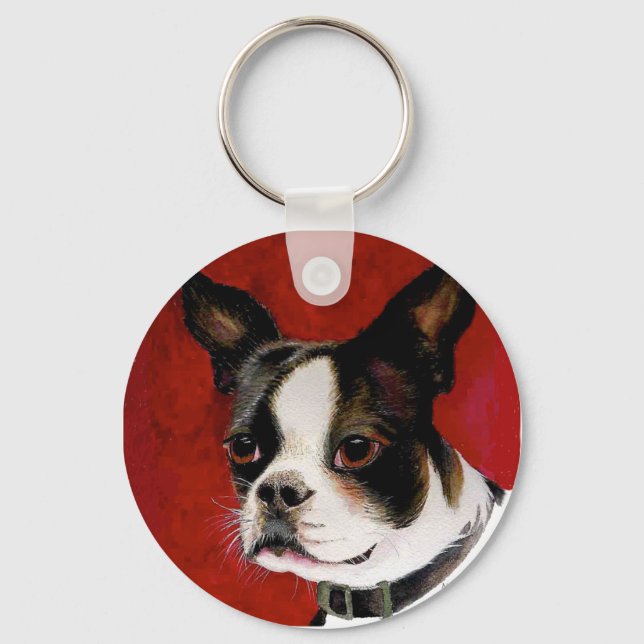 Porte-clés Porte - clé de Boston Terrier (Recto)