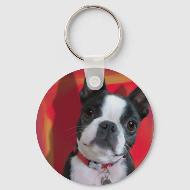 Porte-clés Porte - clé de Boston Terrier (Recto)