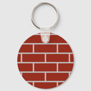 Porte-clés Porte - clé de briques (brique rouge et gris)